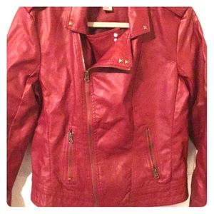 Real leather womens jacket  size m